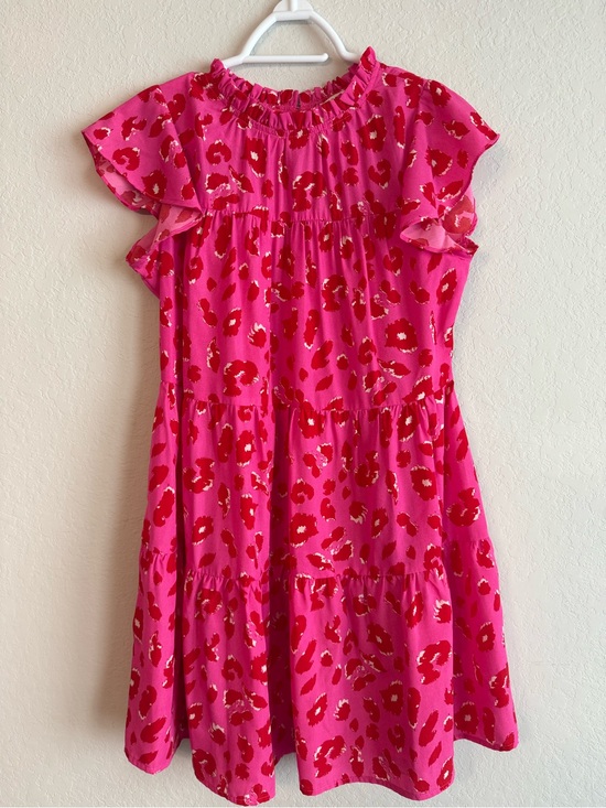 JODIFL Dresses & Skirts - Hot Pink Leopard Animal Print Babydoll Dress